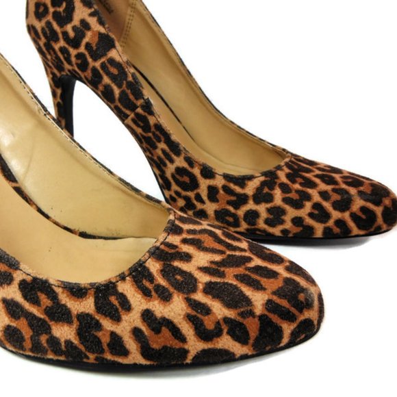 LC Lauren Conrad Brown Leopard Print 4" High Heels - Picture 4 of 8